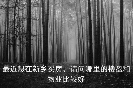 最近想在新鄉(xiāng)買(mǎi)房，請(qǐng)問(wèn)哪里的樓盤(pán)和物業(yè)比較好