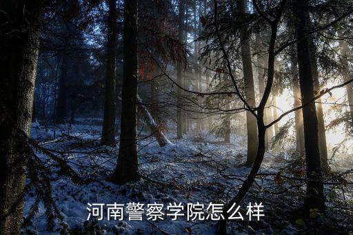 河南省警察學校怎么樣,河南警察學院怎么樣