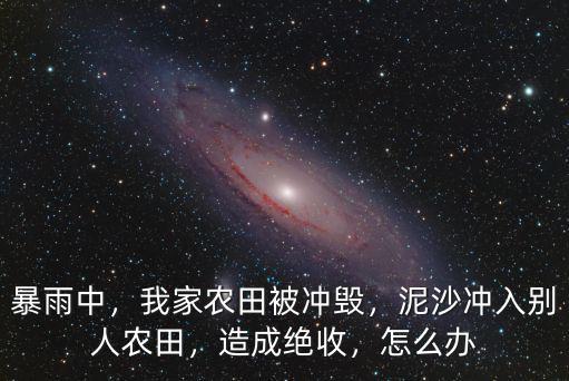 暴雨中，我家農田被沖毀，泥沙沖入別人農田，造成絕收，怎么辦