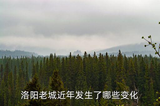 洛陽老城近年發生了哪些變化