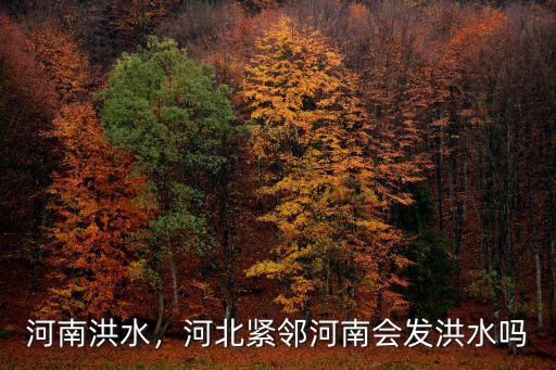 河南洪水，河北緊鄰河南會發(fā)洪水嗎
