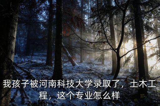 我孩子被河南科技大學錄取了，土木工程，這個專業怎么樣