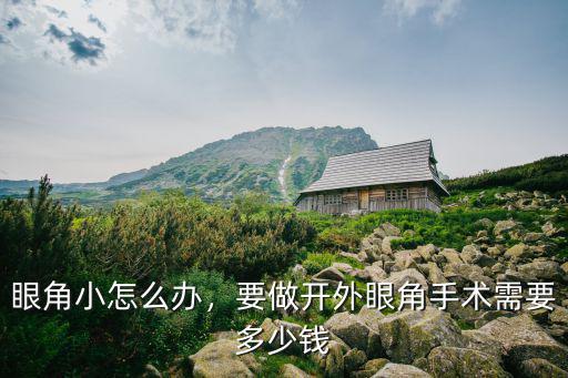 眼角小怎么辦，要做開外眼角手術需要多少錢