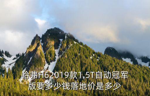 哈弗H62019款1.5T自動冠軍版要多少錢落地價是多少