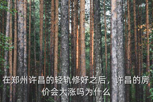 在鄭州許昌的輕軌修好之后，許昌的房價(jià)會(huì)大漲嗎為什么