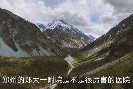 鄭州的鄭大一附院是不是很厲害的醫(yī)院