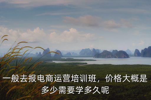 一般去報電商運營培訓班，價格大概是多少需要學多久呢