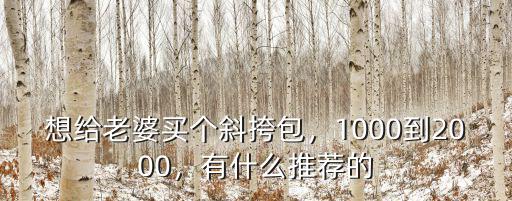 想給老婆買個斜挎包，1000到2000，有什么推薦的