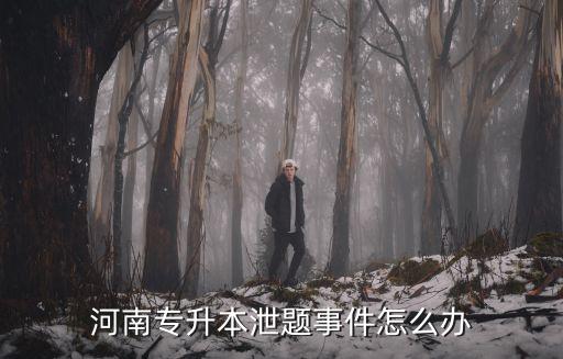 河南專接本泄題怎么辦,河南專升本泄題事件怎么辦