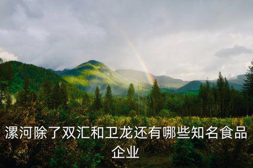 漯河除了雙匯和衛(wèi)龍還有哪些知名食品企業(yè)