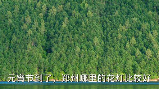 元宵節(jié)到了，鄭州哪里的花燈比較好