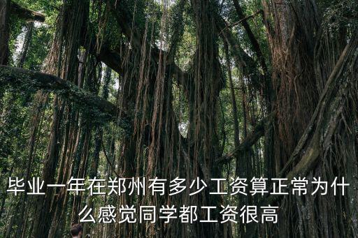 畢業一年在鄭州有多少工資算正常為什么感覺同學都工資很高