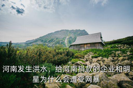 河南發(fā)生洪水，給河南捐款的企業(yè)和明星為什么會遭受網(wǎng)暴