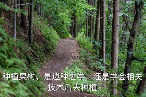 種植果樹，是邊種邊學，還是學會相關技術后去種植