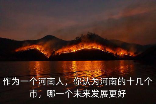 作為一個(gè)河南人，你認(rèn)為河南的十幾個(gè)市，哪一個(gè)未來(lái)發(fā)展更好