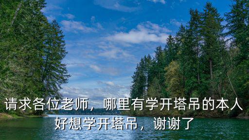 請求各位老師，哪里有學開塔吊的本人好想學開塔吊，謝謝了