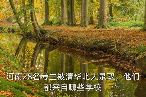 河南28名考生被清華北大錄取，他們都來自哪些學校