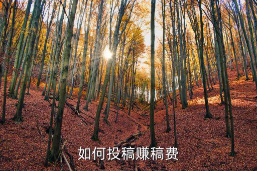 如何投稿賺稿費