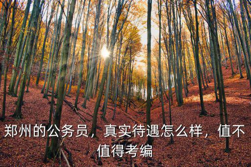 鄭州省轄市公務(wù)員福利待遇怎么樣,鄭州的公務(wù)員