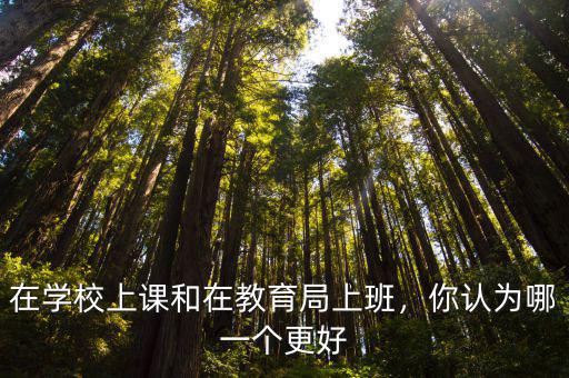 在學(xué)校上課和在教育局上班，你認為哪一個更好