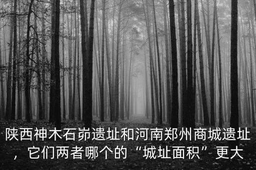 陜西神木石峁遺址和河南鄭州商城遺址，它們兩者哪個的“城址面積”更大