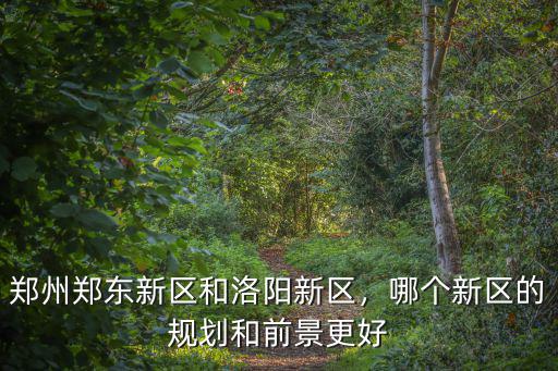 鄭州鄭東新區和洛陽新區，哪個新區的規劃和前景更好