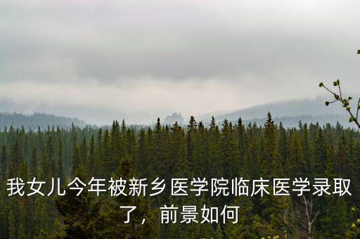 我女兒今年被新鄉醫學院臨床醫學錄取了，前景如何