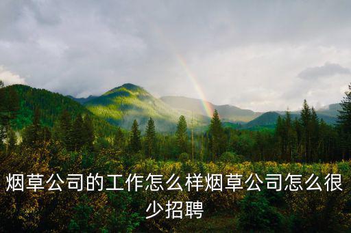 煙草公司的工作怎么樣煙草公司怎么很少招聘