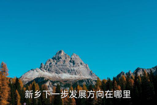 新鄉(xiāng)下一步發(fā)展方向在哪里