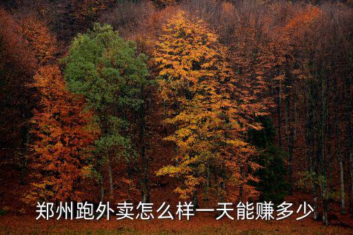 鄭州跑外賣怎么樣一天能賺多少