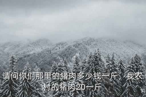 請(qǐng)問(wèn)你們那里的豬肉多少錢一斤，我農(nóng)村的豬肉20一斤