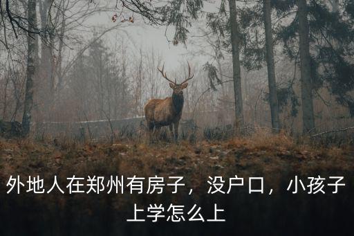 外地人在鄭州有房子，沒戶口，小孩子上學(xué)怎么上