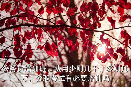 公務(wù)員培訓(xùn)班，費(fèi)用少則幾千，多則幾萬(wàn)，公職考試有必要培訓(xùn)嗎