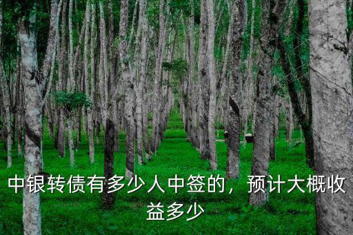 中銀轉(zhuǎn)債有多少人中簽的，預(yù)計(jì)大概收益多少