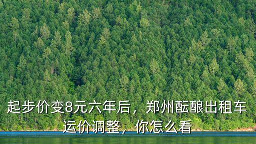 起步價變8元六年后，鄭州醞釀出租車運價調整，你怎么看
