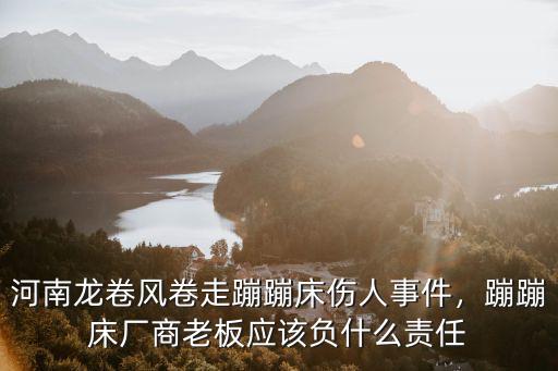 河南龍卷風卷走蹦蹦床傷人事件，蹦蹦床廠商老板應該負什么責任