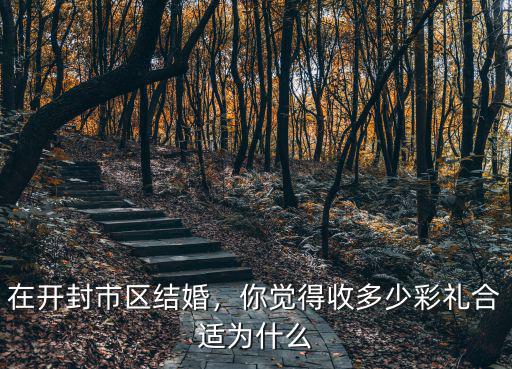 在開封市區結婚，你覺得收多少彩禮合適為什么