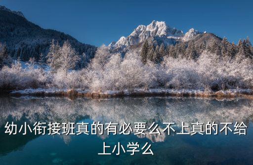 幼小銜接班真的有必要么不上真的不給上小學么