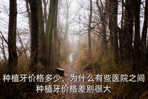 種植牙價格多少，為什么有些醫院之間種植牙價格差別很大