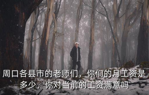 周口各縣市的老師們，你們的月工資是多少，你對當前的工資滿意嗎