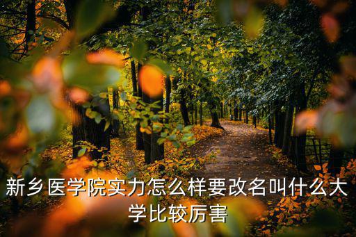 新鄉(xiāng)醫(yī)學(xué)院實(shí)力怎么樣要改名叫什么大學(xué)比較厲害