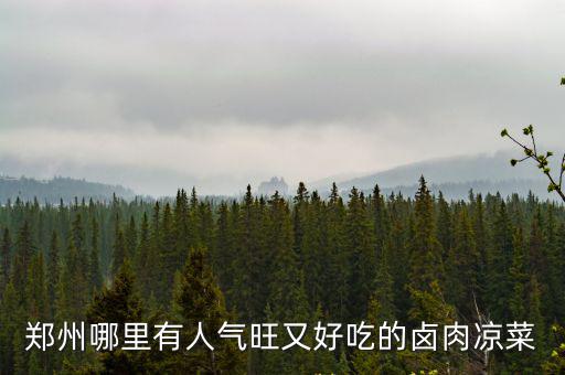 鄭州哪里有人氣旺又好吃的鹵肉涼菜