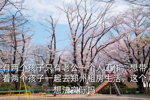 有兩個孩子只有老公一個人工作，想帶著兩個孩子一起去鄭州租房生活，這個想法實際嗎