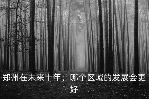 鄭州在未來十年，哪個區(qū)域的發(fā)展會更好