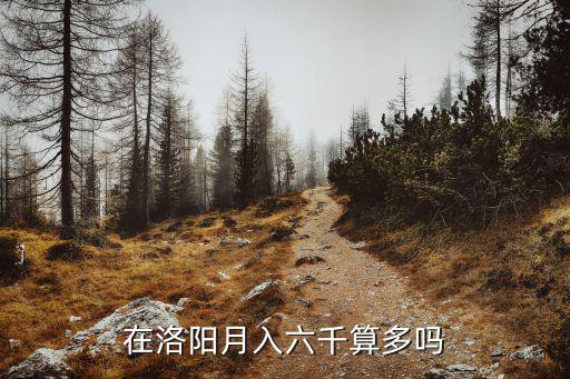 在洛陽月入六千算多嗎