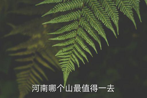 河南哪個山最值得一去