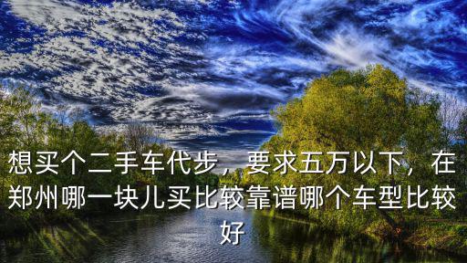 想買個二手車代步，要求五萬以下，在鄭州哪一塊兒買比較靠譜哪個車型比較好