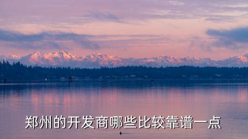 鄭州的開發(fā)商哪些比較靠譜一點(diǎn)