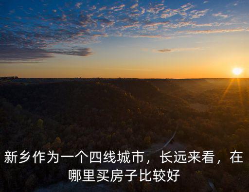 新鄉作為一個四線城市，長遠來看，在哪里買房子比較好