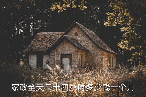 家政全天二十四小時多少錢一個月